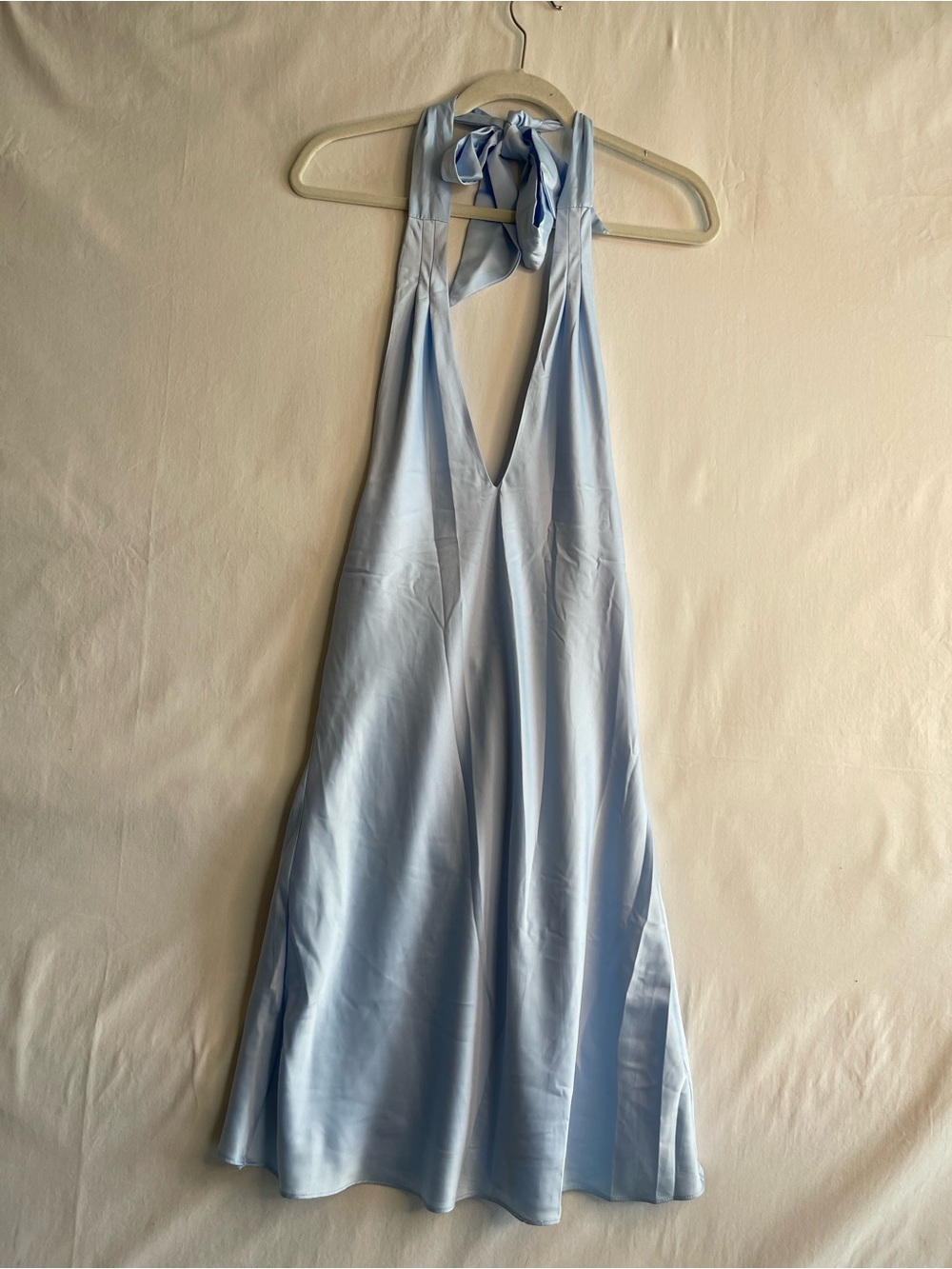wild fable Light Blue Halter‎ Tie Midi Dress